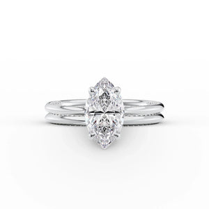 The Claire Set With A 2 Carat Marquise Lab Diamond
