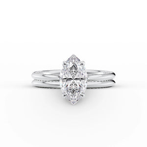 The Claire Set With A 1 Carat Marquise Lab Diamond