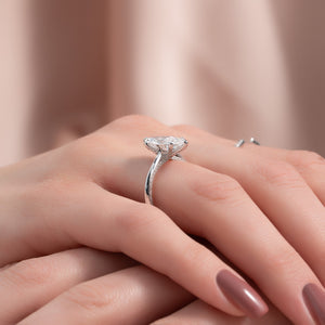 The Claire Set With A 1 Carat Marquise Lab Diamond