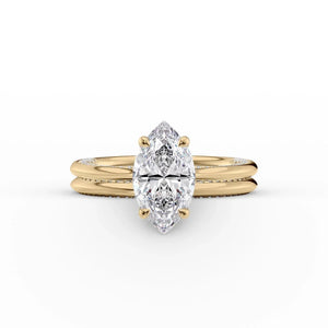 The Claire Set With A 1.5 Carat Marquise Lab Diamond
