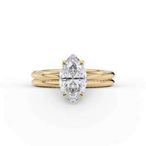 The Claire Set With A 1.5 Carat Marquise Lab Diamond