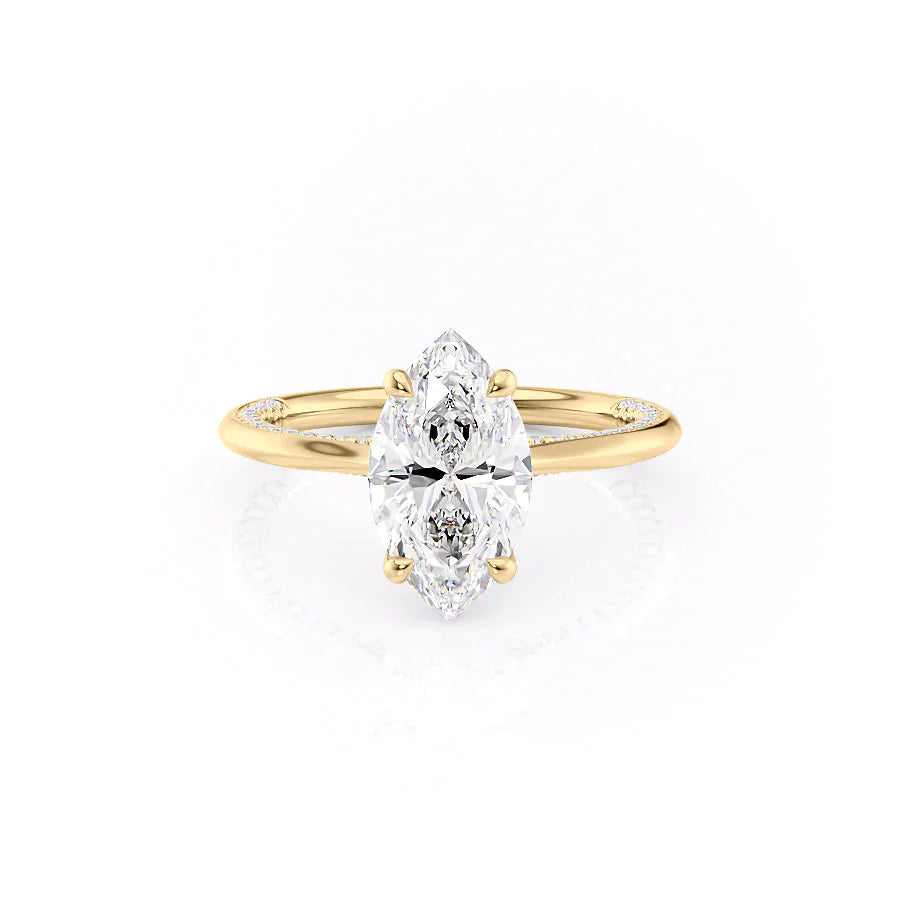 The Claire Set With A Marquise Moissanite