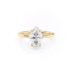 The Claire Set With A Marquise Moissanite