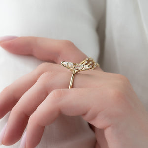 The Claire Set With A 1.5 Carat Marquise Lab Diamond