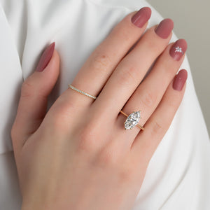 The Claire Set With A 1.5 Carat Marquise Lab Diamond