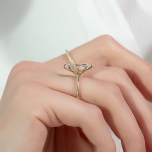 The Claire Set With A 1.5 Carat Marquise Lab Diamond