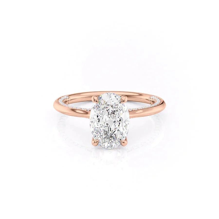 The Claire Set With A 3 Carat Oval Lab Diamond
