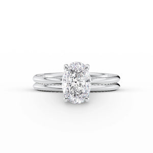 The Claire Set With A 1.5 Carat Oval Lab Diamond