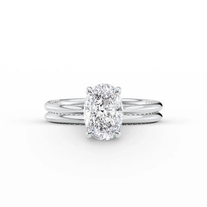 The Claire Set With A 3 Carat Oval Lab Diamond