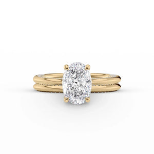 The Claire Set With A 3 Carat Oval Lab Diamond