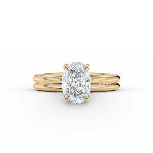 The Claire Set With A 1 Carat Oval Lab Diamond