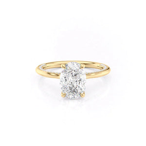 The Claire Set With A 2.5 Carat Oval Lab Diamond