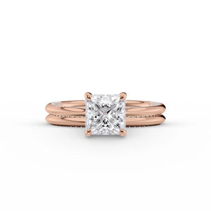 The Claire Set With A 2 Carat Princess Lab Diamond