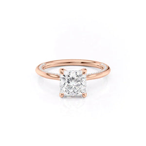 The Claire Set With A 3 Carat Princess Lab Diamond
