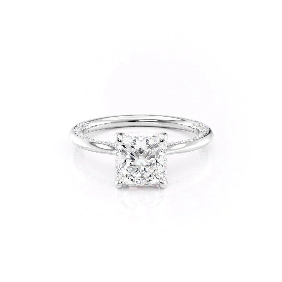 The Claire Set With A 3 Carat Princess Lab Diamond