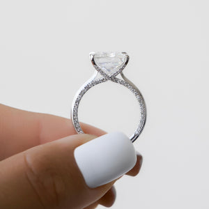 The Claire Set With A 3 Carat Princess Lab Diamond
