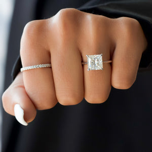 The Claire Set With A 3 Carat Princess Lab Diamond