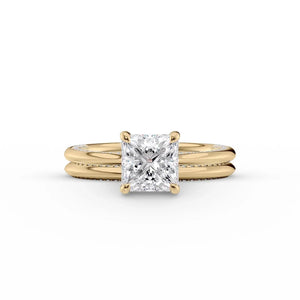 The Claire Set With A 2 Carat Princess Lab Diamond