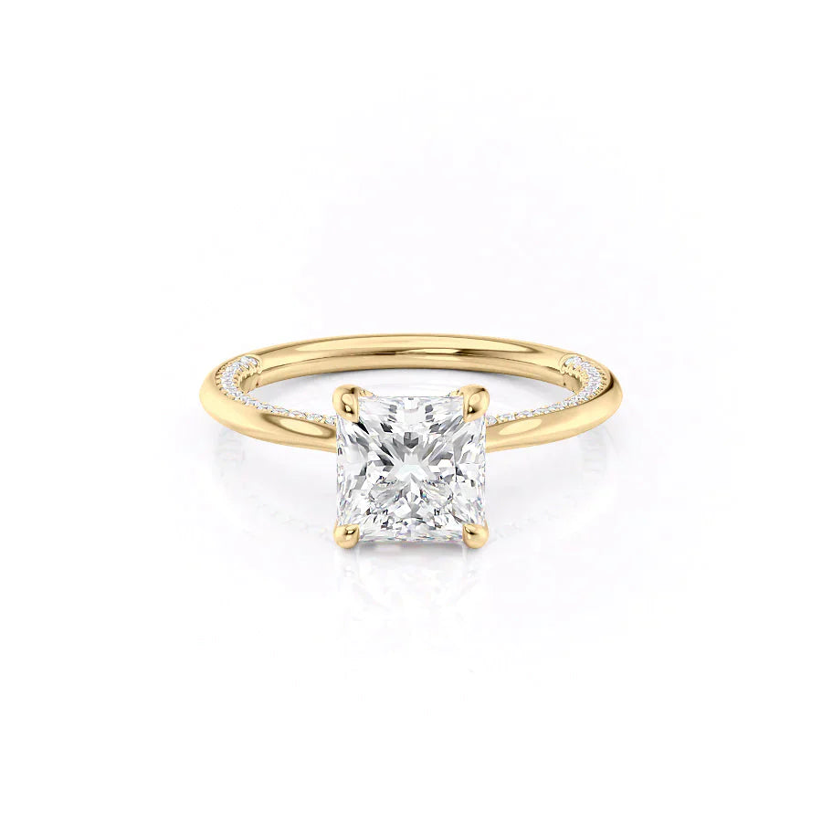 The Claire Set With A 3 Carat Princess Lab Diamond