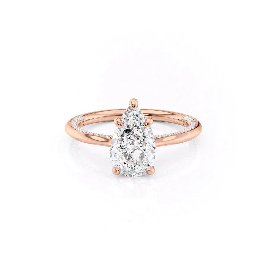 The Claire Set With A 3 Carat Pear Lab Diamond