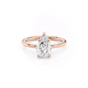 The Claire Set With A 1.5 Carat Pear Lab Diamond