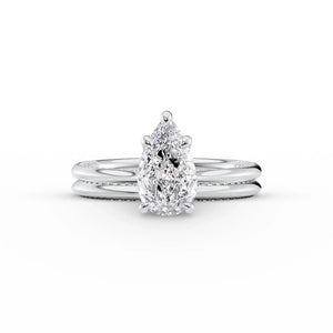 The Claire Set With A 3 Carat Pear Lab Diamond