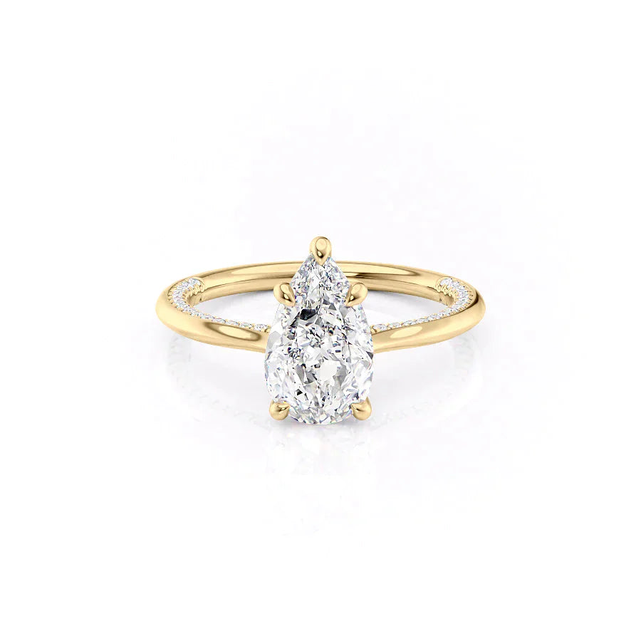 The Claire Set With A 2 Carat Pear Lab Diamond