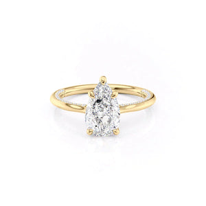 The Claire Set With A 1 Carat Pear Lab Diamond