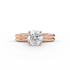 The Claire Set With A Round Lab Diamond