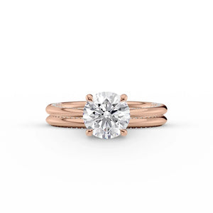 The Claire Set With A 2.5 Carat Round Lab Diamond