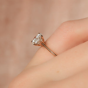 The Claire Set With A 3 Carat Round Lab Diamond
