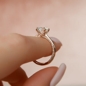 The Claire Set With A 3 Carat Round Lab Diamond