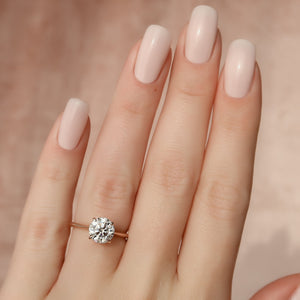 The Claire Set With A 3 Carat Round Lab Diamond