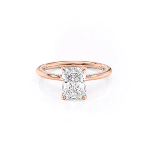 The Claire Set With A 2.5 Carat Radiant Lab Diamond