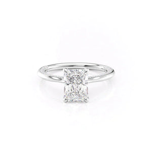 The Claire Set With A 1.5 Carat Radiant Lab Diamond