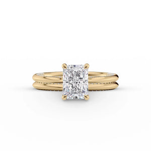 The Claire Set With A 1.5 Carat Radiant Lab Diamond