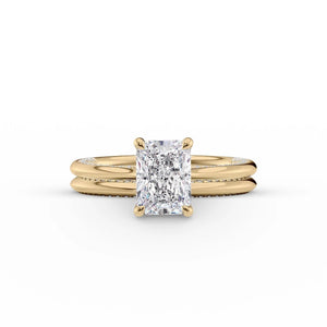 The Claire Set With A 2.5 Carat Radiant Lab Diamond