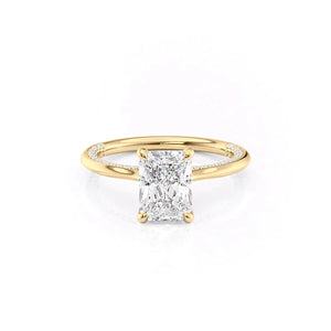 The Claire Set With A 2 Carat Radiant Lab Diamond