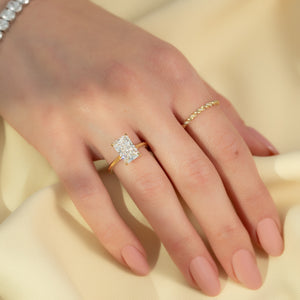 The Claire Set With A 2.5 Carat Radiant Lab Diamond