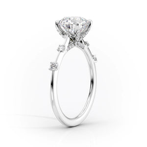 The Serena Set With A 3 Carat Emerald Lab Diamond