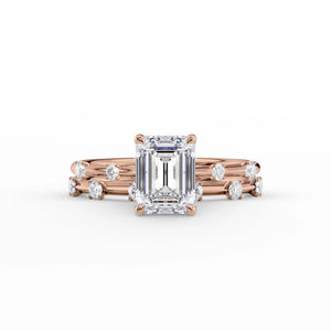 The Serena Set With A 1.5 Carat Emerald Moissanite