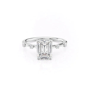 The Serena Set With A 1.5 Carat Emerald Moissanite