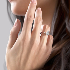 The Serena Set With A 4 Carat Marquise Moissanite