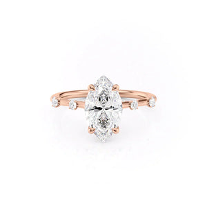 The Serena Set With A 1.5 Carat Marquise Moissanite