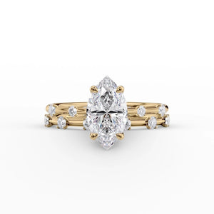 The Serena Set With A 2 Carat Marquise Lab Diamond