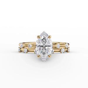 The Serena Set With A 2 Carat Marquise Moissanite