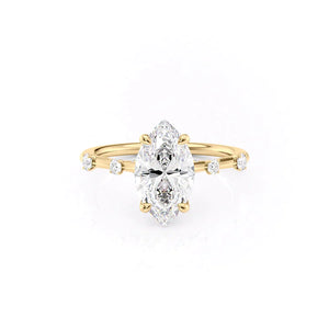 The Serena Set With A 2 Carat Marquise Lab Diamond