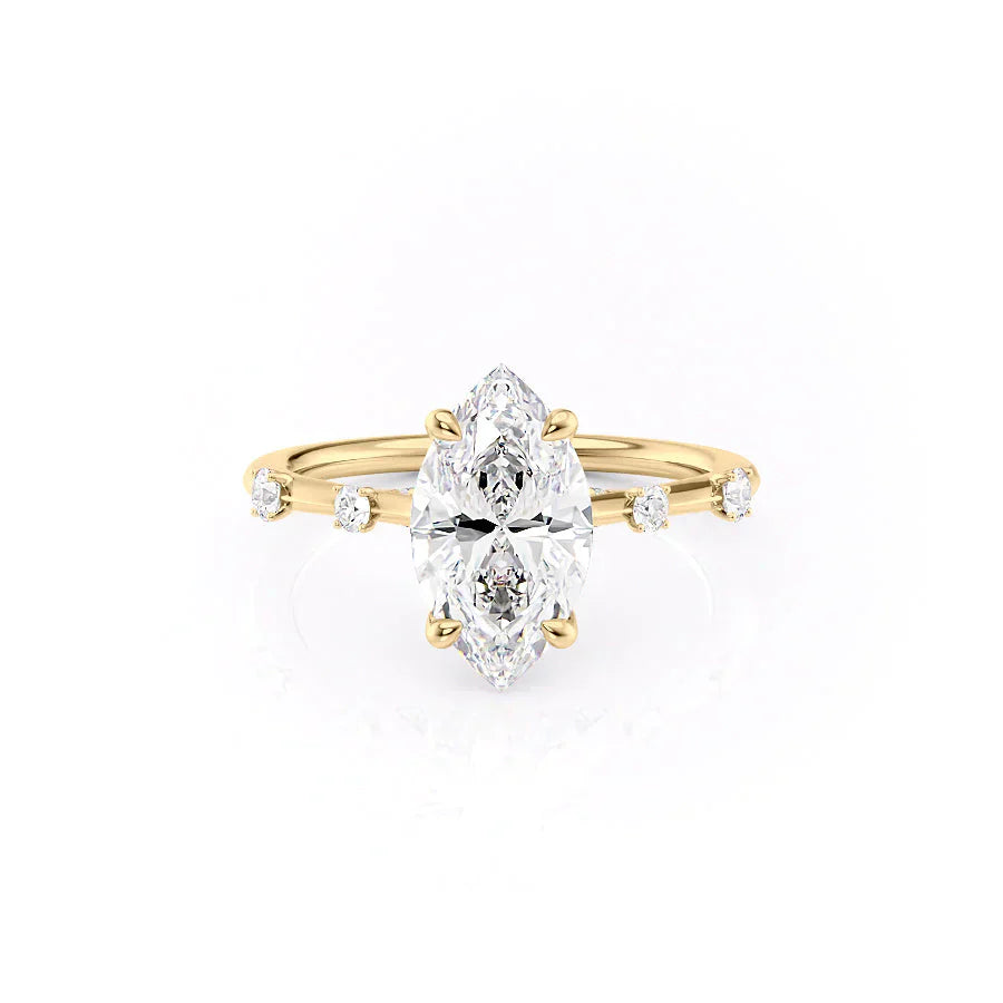 The Serena Set With A 2 Carat Marquise Moissanite