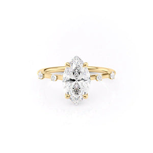 The Serena Set With A 2 Carat Marquise Moissanite