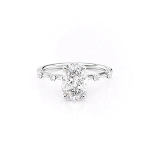 The Serena Set With A 1 Carat Oval Moissanite